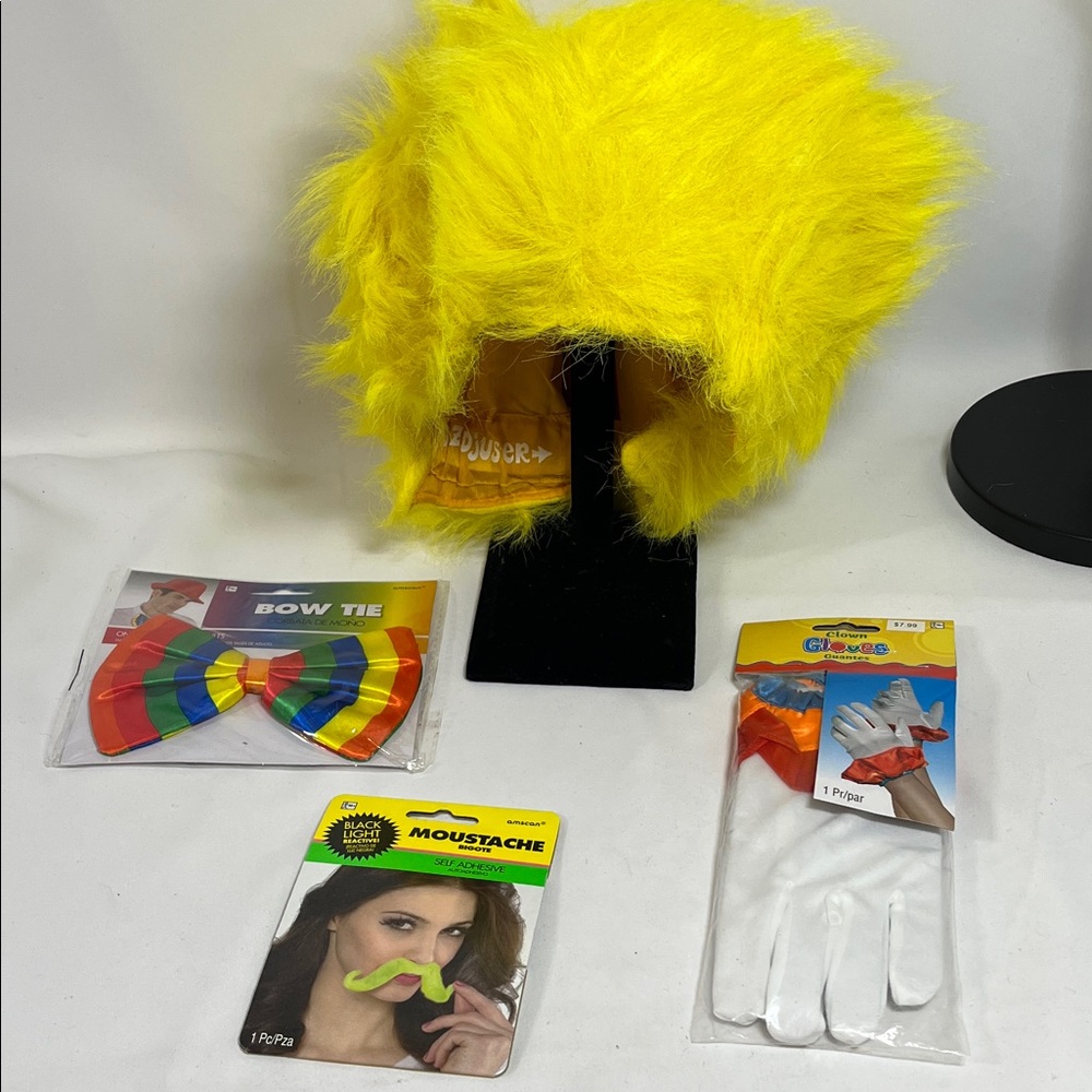 Yellow Wig and Accessories Set
